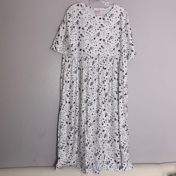 constellation MP celestial star print smock stretch midi T-shirt dress new - Picture 3 of 6